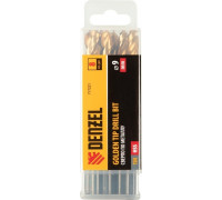 Сверло по металлу Denzel HSS-Tin, Golden Tip 9 мм, 8 шт 717221