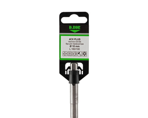 Бур SDS-plus D.BOR 10х 100/160 мм 4CX PLUS 4-cutting D-4XPD10L0160
