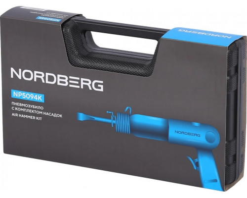Пневмомолоток NORDBERG NP5094K 250 мм с комплектом насадок, в кейсе