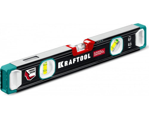 Уровень строительный KRAFTOOL A-RATE CONTROL 400 мм с инновационным глазком, сверхпрочный