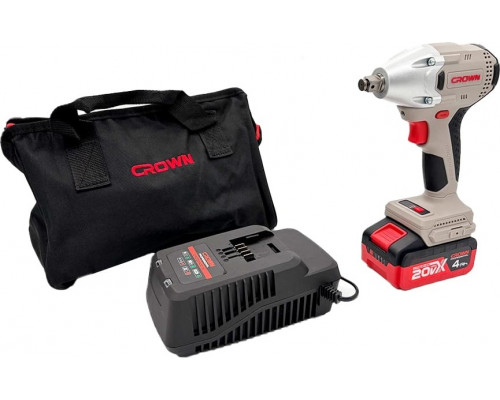 Гайковерт аккумуляторный Crown CT22046HX-4S TB ударный 20в, 350нм, 1/2