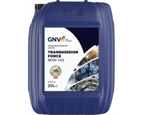 Масло трансмиссионное GNV Transmission Force 80W140 20 л GTF1112202111180140020