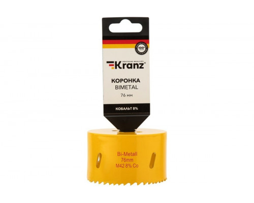 Коронка биметаллическая Kranz 76 мм Bimetal KR-92-0238
