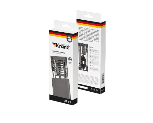 Набор отверток Kranz KR-12-4754 для точных работ RA-04, 24 пр.