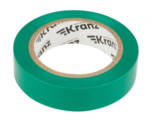 Изолента Kranz KR-09-2003 ПВХ 15 ммх10 м, зеленая