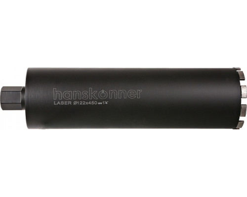 Алмазная коронка по железобетону HANSKONNER H1055-11-122 LASER 122 мм, 1 1/4