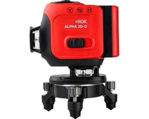 Лазерный уровень RGK ALPHA 3D-D, зеленый, 3х360°, ±0,2 мм/м