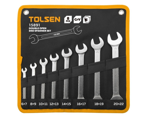 Набор рожковых ключей TOLSEN TT15891, 6-22 мм, 8 предметов