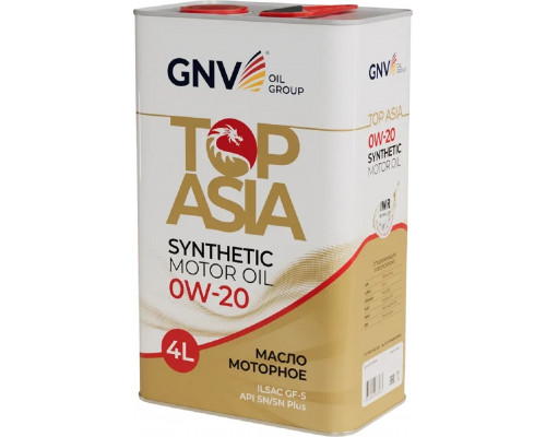 Масло моторное GNV Top Asia 0W20 4 л (металл. канистра) GTA1011884020010020004