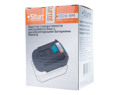 Адаптер-переходник Sturm 40309-BM для аккумуляторов BOSCH-MAKITA 40309-BM