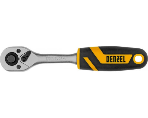Трещотка Denzel 14031 1/4 дюйма, 90 зубьев, с быстрым сбросом, CrV