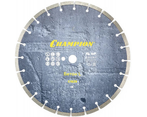 Алмазный диск для резки бетона CHAMPION Concremax L-Series 350 (с наполн.сред.тв) C1629
