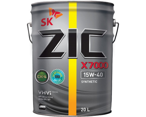 Масло моторное ZIC X7000 15W40 CK-4 20 л 192744