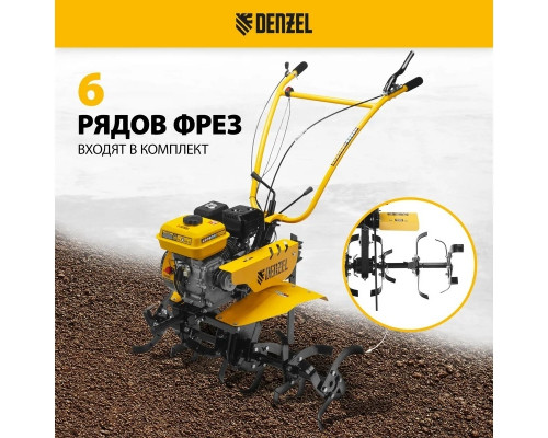 Мотоблок Denzel DPT-370S с ременным сцеплением, 7 л.с.