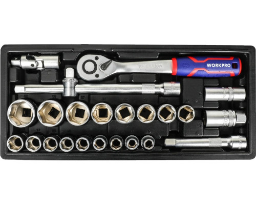 Тележка инструментальная WORKPRO WP285002B, 7 ящиков с 9 ложементами