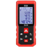 Лазерный дальномер RGK DL50 С ПОВЕРКОЙ с угломером 755696