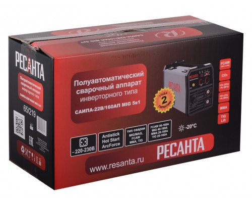 Сварочный полуавтомат Ресанта САИПА-22В/160АП MIG 5в1