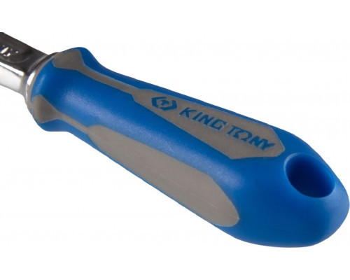 Трещотка KING TONY 2773-55GS 1/4", 140 мм, 90 зубцов, флажковая с кнопкой
