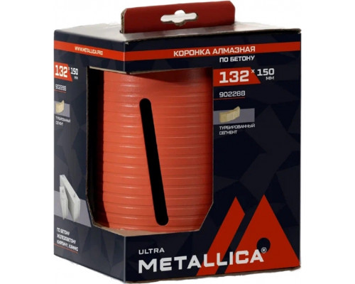 Коронка буровая SDS-plus METALLICA Ultra 132x150 мм М16 алмазная сегментная удлин. по бетону 902288