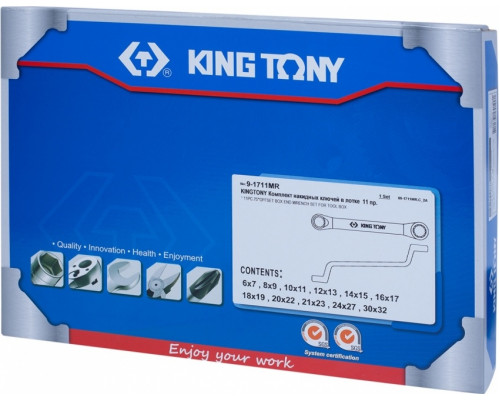 Набор накидных ключей KING TONY 11 предметов в ложементе 9-1711MR