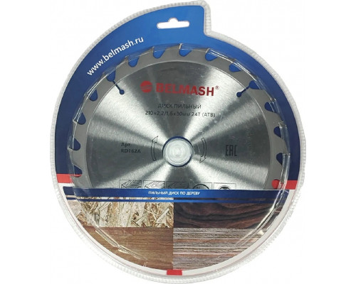 Пильный диск по дереву BELMASH RD162A 210x2,2/1,6x30 24T