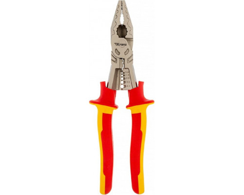 Плоскогубцы диэлектрические Kranz 230мм многофункциональные KR-12-4651-3