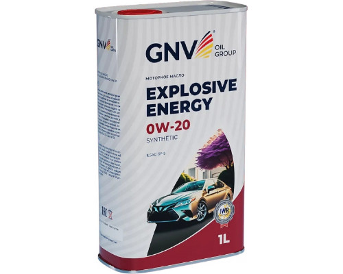 Масло моторное GNV Explosive Energy 0W20 Synthetic 1 л (металл. канистра) GEE1M10453040120020001