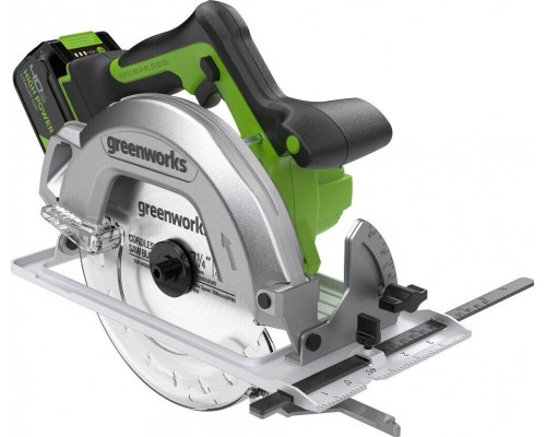 Пила циркулярная аккумуляторная GREENWORKS GD24CS 24V, АКБ 4Ач и ЗУ 1500907CUB