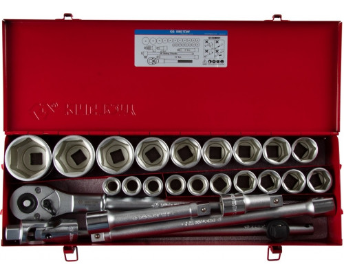 Набор головок 3/4" KING TONY 6325MR01, 6-гранные, 19-55 мм, 25 предметов