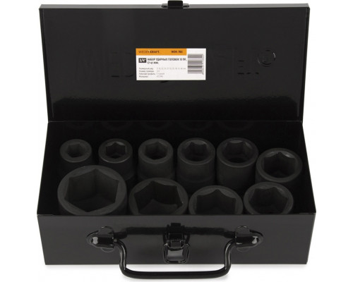 Набор ударных головок 3/4" WiederKraft WDK-760 17-46 мм, 10 предметов