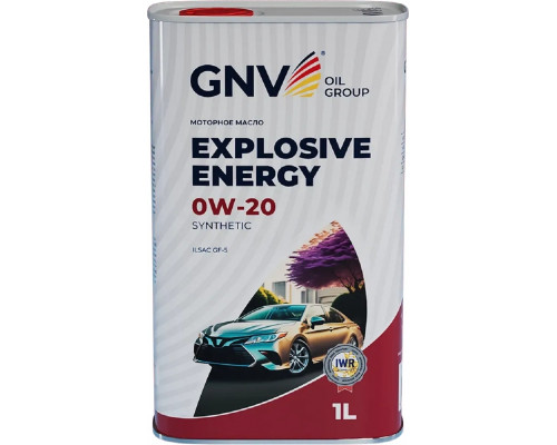 Масло моторное GNV Explosive Energy 0W20 Synthetic 1 л (металл. канистра) GEE1M10453040120020001