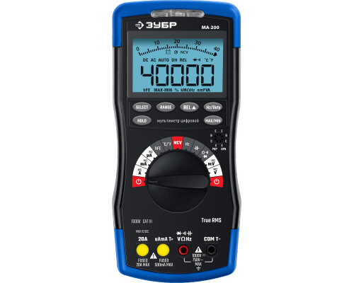 Мультиметр цифровой ЗУБР MA-200, модель 59803