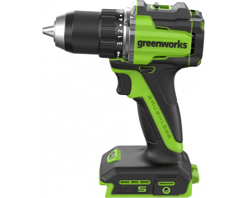 Дрель-шуруповерт аккумуляторная GREENWORKS 3708407 24V, б/щет, 30/60 Hм, Antikickback, LED, без АКБ и