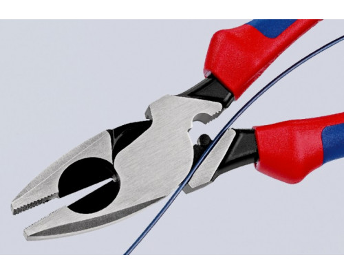 Плоскогубцы KNIPEX KN-0912240SB Lineman's электромонтажные с зоной обжима, 240 мм