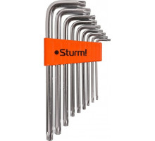 Набор ключей TORX Sturm 1045-04-9x9-TL имбусовые cr-v, t9-t50, длинные, 9шт.