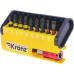 Набор бит Kranz KR-92-0466 с магнитным держателем, пластиковый кейс, 10 шт.