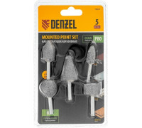 Шарошка абразивная Denzel 76027 для дрели (ПШМ), 63С, 5 шт