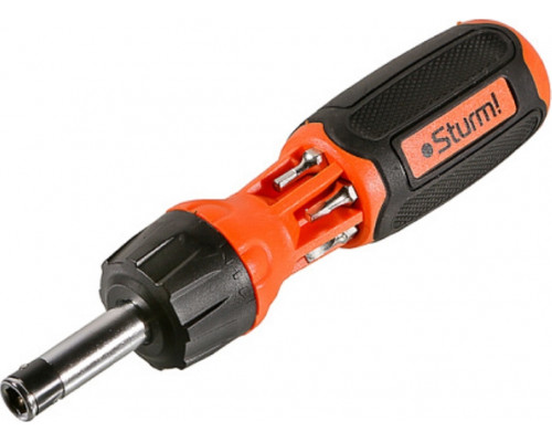 Отвертка с битами Sturm 1040-08-SS9 в комплекте 6 бит двухсторонних