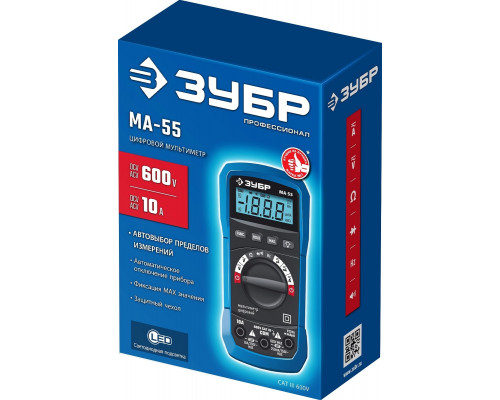 Мультиметр цифровой ЗУБР МА-55 59805