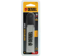 Лезвие для ножа Denzel 79307 18 мм, нерж. сталь 440, 0,5 мм, 5 шт