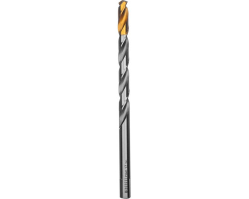 Сверло по металлу Denzel Р6М5, Golden Tip спиральное 12x205 мм, удлиненное 718265