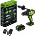 Дрель-шуруповерт аккумуляторная GREENWORKS GD24DD140 ударная, 24V, АКБ 4Ач и ЗУ 3707607CUB