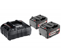 Набор аккумуляторов и зарядное устройство METABO 18V Basic-Set 2х4.0 Ач Li-ion+3У ASC 55 RU_685050000