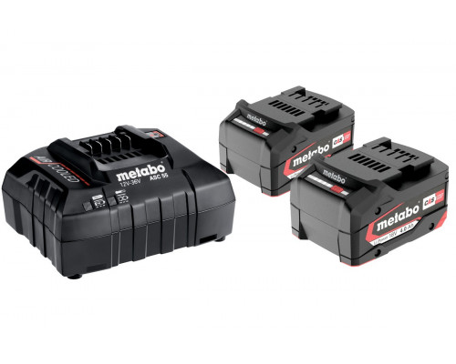 Набор аккумуляторов и зарядное устройство METABO 18V Basic-Set 2х4.0 Ач Li-ion+3У ASC 55 RU_685050000