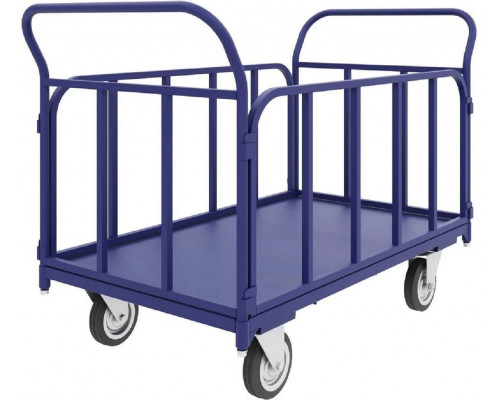 Тележка платформенная Rusklad ТБ 9 200 500х1000 мм, съемные трубчатые борта, К-200 мм
