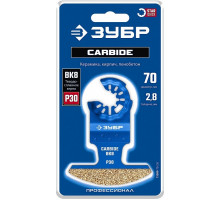 Полотно с твердосплавной крошкой ЗУБР CARBIDE ВК8 Р30 15580-70-2.8