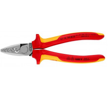 Пресс-клещи KNIPEX KN-9778180TBK vde, 9 гнезд, контактные гильзы DIN 46228