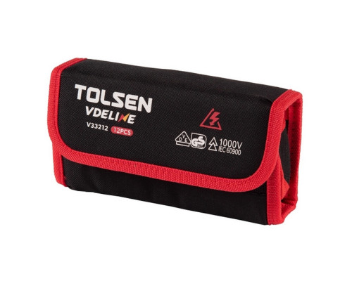 Набор отверток диэлектрических TOLSEN TTV33212 со сменными вставками 12 пр.