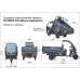 Трицикл грузовой RUTRIKE D5 КАБИНА 1700 60V1200W Серый 2912 гидравлика 025198-2912