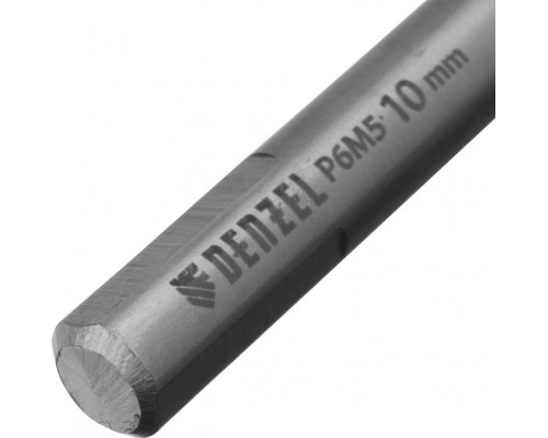 Сверло по металлу Denzel Р6М5, Golden Tip спиральное 10x133мм 718242